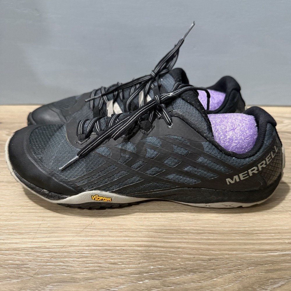 Merrell Trail Glove 4 Barefoot Running Shoes Womens 9 Black J09664 Sneaker
